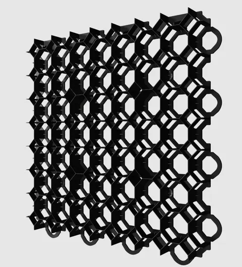 Scala Plastics - kratka trawnikowa czarna 500x500x40 mm