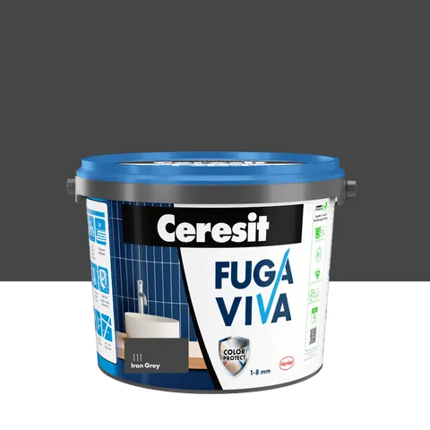 Ceresit - VIVA - fuga elastyczna cementowa 1-8 mm wiadro 2 kg kolor IRON GREY (111)