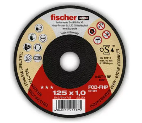 Fischer - FCD 125/1 - tarcza do cięcia metalu 125 x 1x 22,23 mm