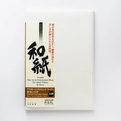 Japoński papier AWAGAMI Murakumo Kozo Select Natural - A4 20 arkuszy