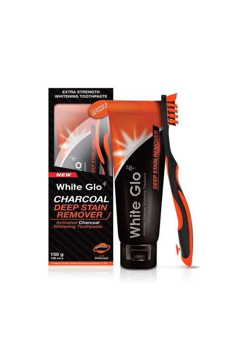 WHITE GLO Pasta do zębów wybielająca 150g Charcoal Deep Stain /6/