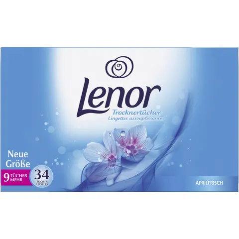 Lenor Aprilfrisch chusteczki zapachowe do prania i suszarki 34 szt.