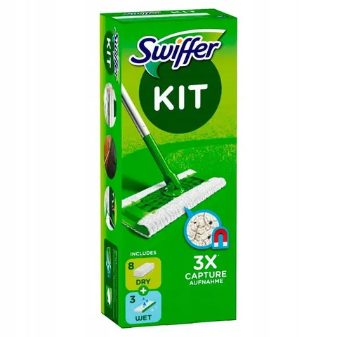SWIFFER Mop zestaw startowy 8 suche+3 mokre