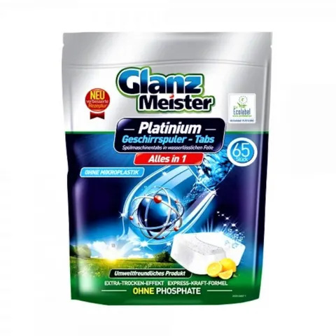 GlanzMeister All in One Tabletki do zmywarki 65szt Lemon DE
