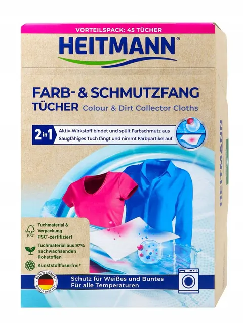 HEITMANN Chusteczki wyłapujące kolor 45szt DE /6/