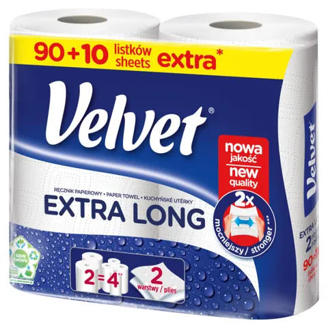 VELVET Ręcznik kuchenny Extra Long Biały A2/9/