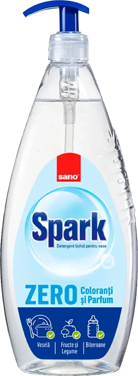 SANO Spark Zero Płyn do naczyń, warzyw, owoców, butelek dla dzieci 1L IL