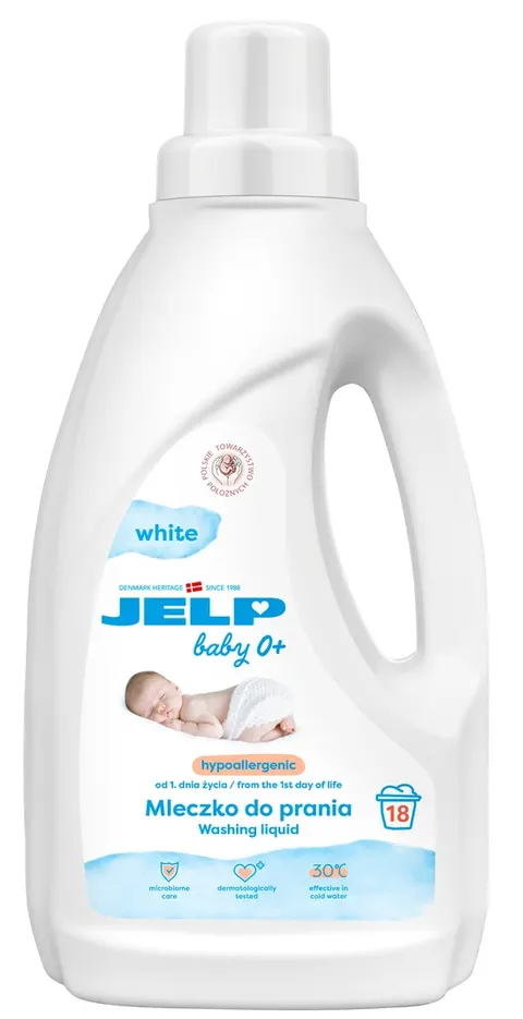 JELP 0+ Hipoalergiczne mleczko do prania 1,5 18P Biel DM /6