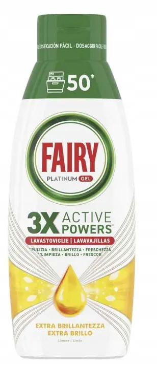 Fairy platinum gel 3X do zmywarek 50 myć lemon