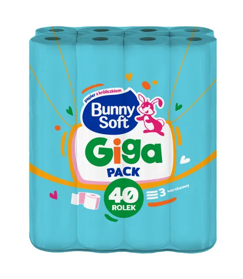 BUNNY Papier toaletowy 40rolek GIGA PACK 3w.