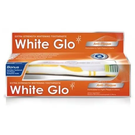 WHITE GLO Pasta Anti-Plaque przeciw kamieniowi nazębnemu 150g