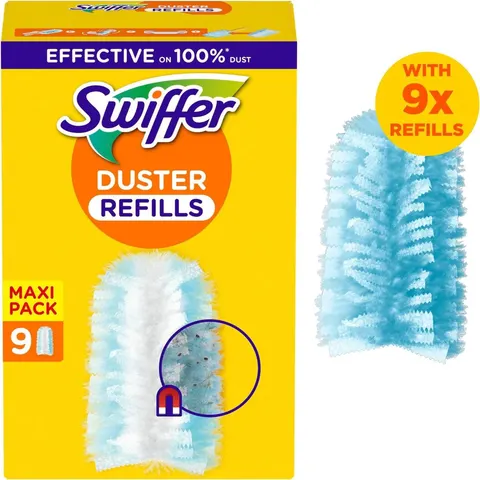 SWIFFER Duster Wkłady do Miotełki do Kurzu 9 szt. – Miotiołki Przechwytujące Kurz Maxi Pack