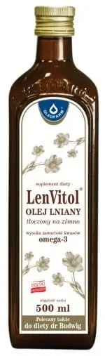 Olej Lniany LenVitol 500ml - Oleofarm