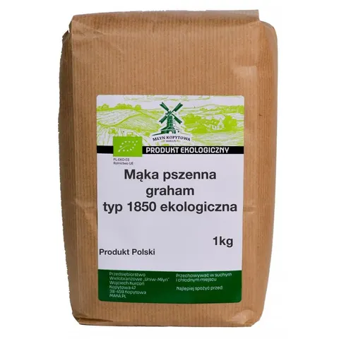 Mąka Pszenna Graham Typ 1850 BIO 1kg - Młyn Kopytowa