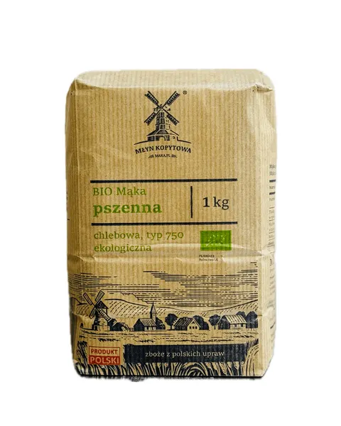 Mąka Pszenna Chlebowa Typ 750 BIO 1kg - Młyn Kopytowa