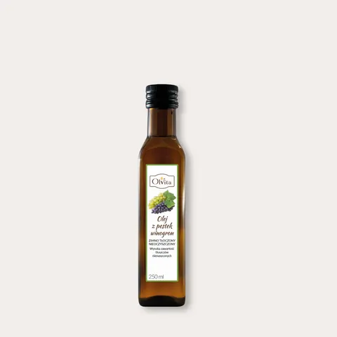 Olej z Pestek Winogron Zimnotłoczony 250ml - Olvita