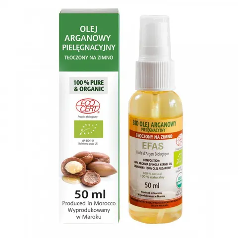 Olej Arganowy Kosmetyczny Pielęgnacyjny BIO 50ml - Efas Maroko