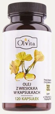 Olej z Wiesiołka w Kapsułkach 120 Kapsułek - Olvita