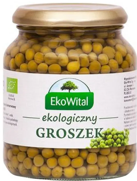 GROSZEK ZIELONY W ZALEWIE BIO 305 g (230 g) - EKOWITAL