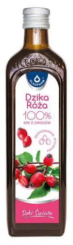 Sok Dzika Róża 100% 490ml - Oleofarm