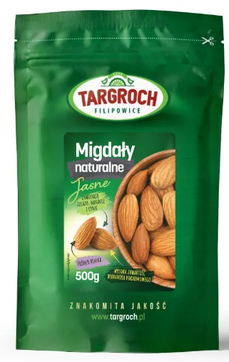 Migdały Naturalne Jasne 500g - Targroch