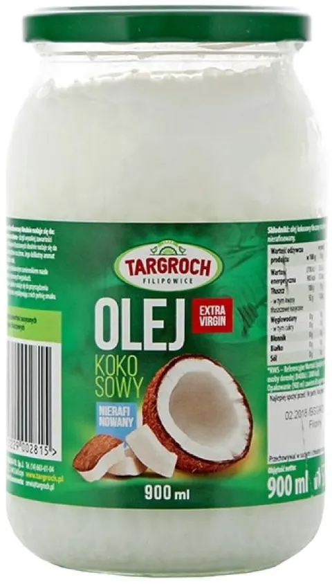 Olej Kokosowy Nierafinowany 900ml - Targroch