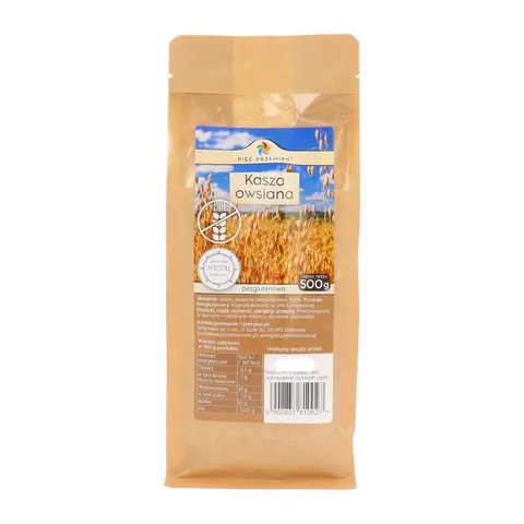 Kasza owsiana bezglutenowa 500g Pięć Przemian