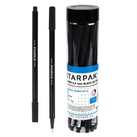 Cienkopis okrągły STARPAK 0.4 - czarny