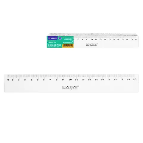 Linijka plastikowa STARPAK - 20cm