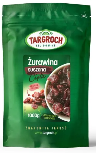 Żurawina suszona cięta 1000g Targroch