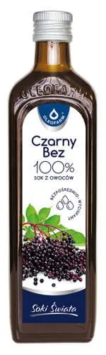 SOK Z CZARNEGO BZU 100% 490 ml - OLEOFARM