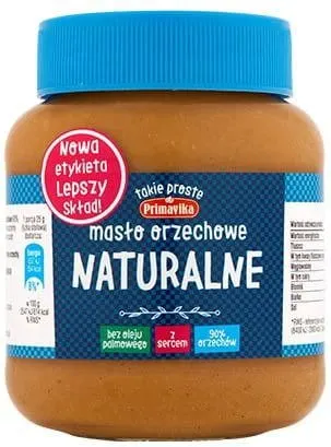 Masło Orzechowe Naturalne bezglutenowe 350g - Primavika