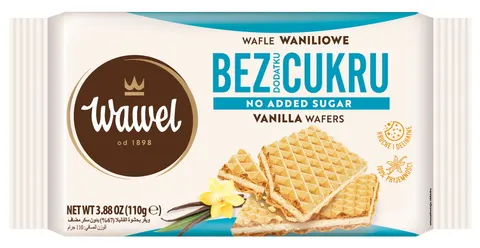 Wafle Wanilowe bez dodatku cukru 110g - Wawel