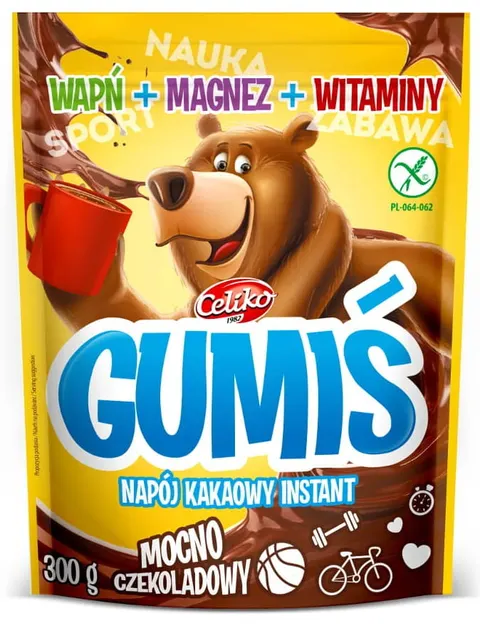 Kakao Rozpuszczalne Gumiś bezglutenowe 300g - Celiko