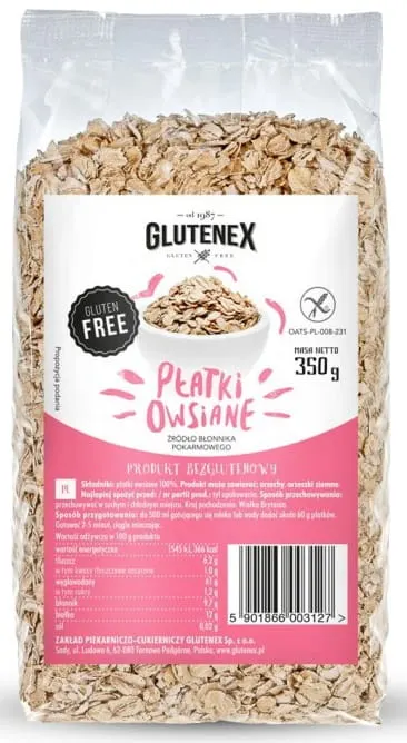 Płatki Owsiane bezglutenowe 350g - Glutenex