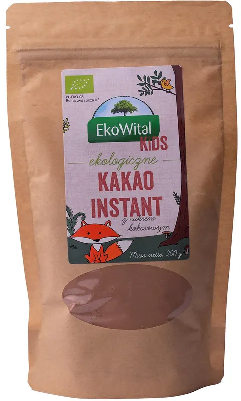 Kakao Instant dla Dzieci w Proszku BIO 200g - EkoWital