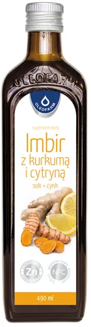 SOK IMBIR KURKUMA CYTRYNA 490 ML OLEOFARM