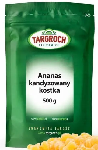 Ananas Kandyzowany Kostka 500g - Targroch