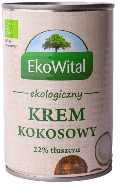 KREM KOKOSOWY 22% TŁUSZCZU BIO 400ML EKOWITAL