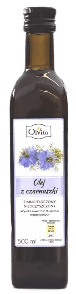 Olej z Czarnuszki Tłoczony w Polsce 500ml - Olvita