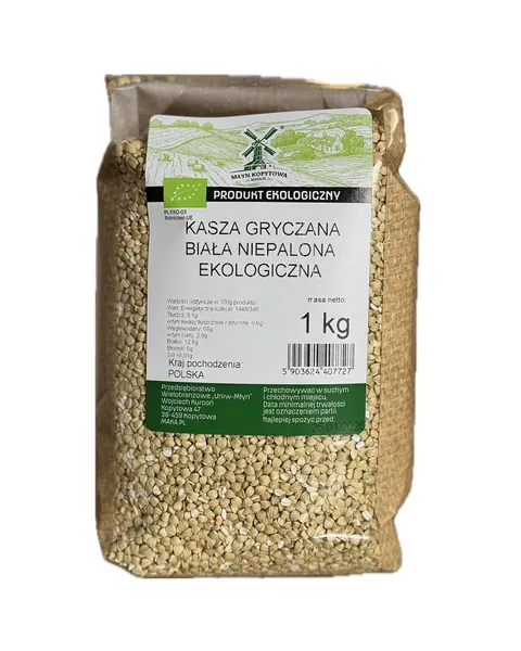 Kasza Gryczana Biała Niepalona BIO 1kg - Młyn Kopytowa