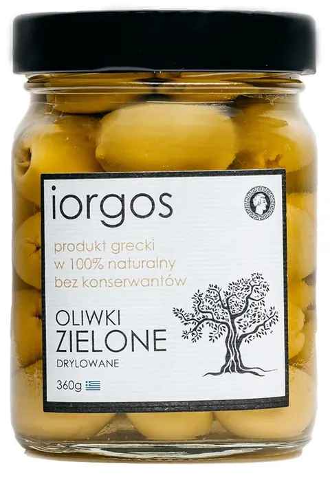 Oliwki Zielone Drylowane Greckie Premium 360g - Iorgos