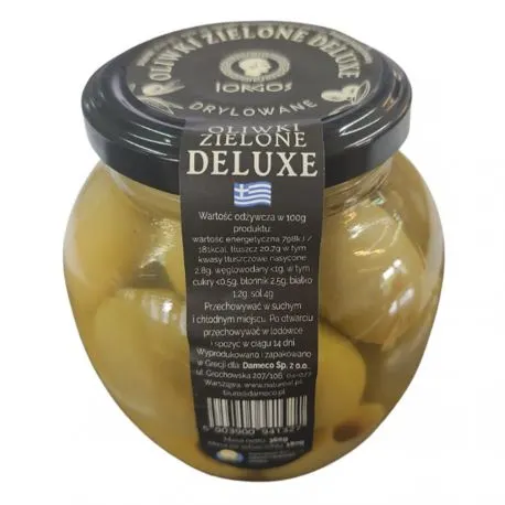 Oliwki Zielone Drylowane Deluxe 360g - Iorgos