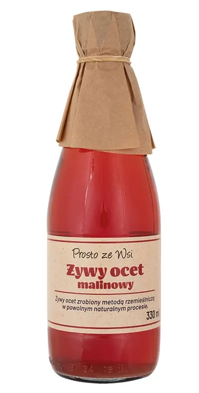 Ocet Malinowy Żywy 330ml - Prosto Ze Wsi