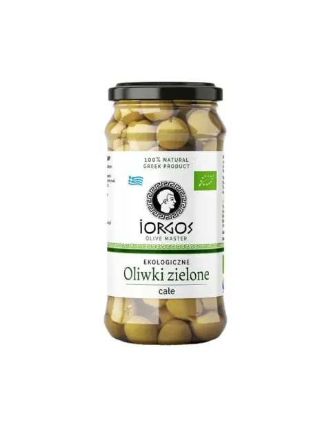 Oliwki Zielone Całe BIO 360g (220g) - Iorgos
