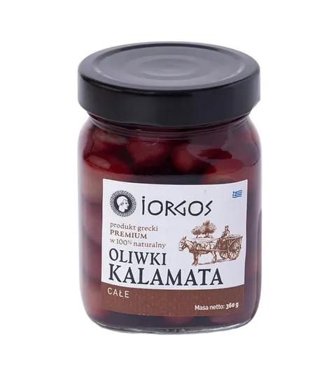 Oliwki Kalamata Całe Premium 360g (220g) - Iorgos