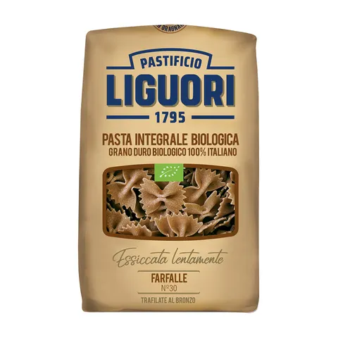 Makaron Farfalle Pełnoziarnisty BIO 500g - Pastificio Liguori