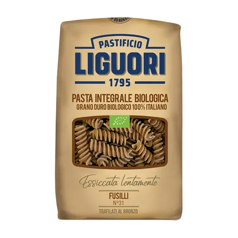 Makaron Fusilli Pełnoziarnisty BIO 500g - Pastificio Liguori