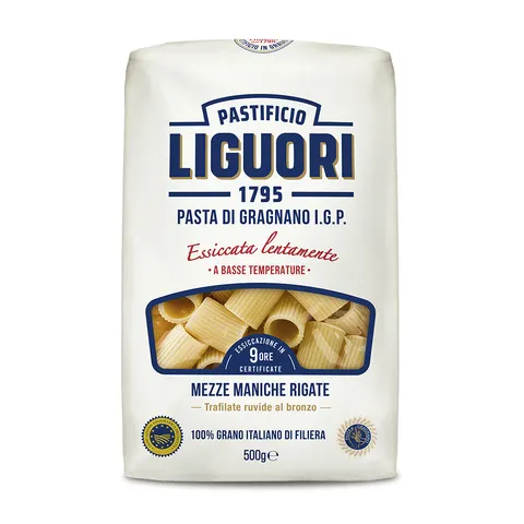 Makaron Mezze Maniche Rigate 500g - Pastificio Liguori
