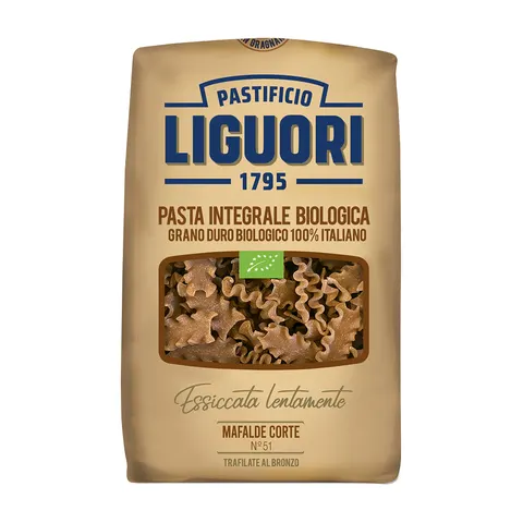 Makaron Mafalde Corte Pełnoziarnisty BIO 500g - Pastificio Liguori